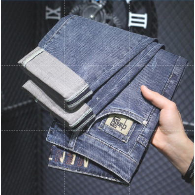 Quần Jean Dài Dáng Ôm Màu Sáng Kiểu Retro Thời Trang Cao Cấp Cho Nam