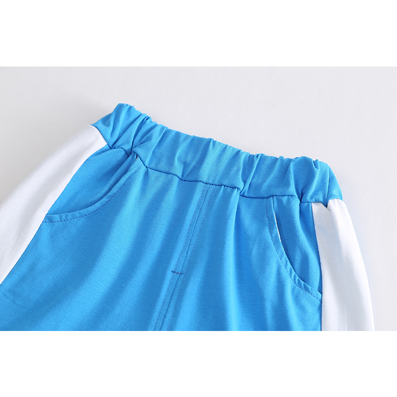 Set Áo Thun Ba Lỗ + Quần Short Cotton In Hình Cá Voi Hoạt Hình Thời Trang Mùa Hè Cho Bé 80-120cm