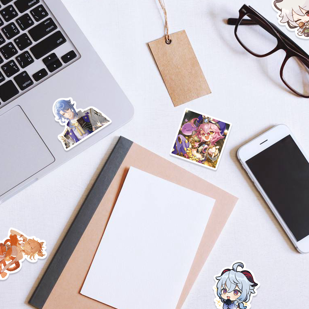 Bộ 50 Miếng Dán Anime Dễ Thương Dùng Trang Trí Laptop Hành Lý Ván Trượt