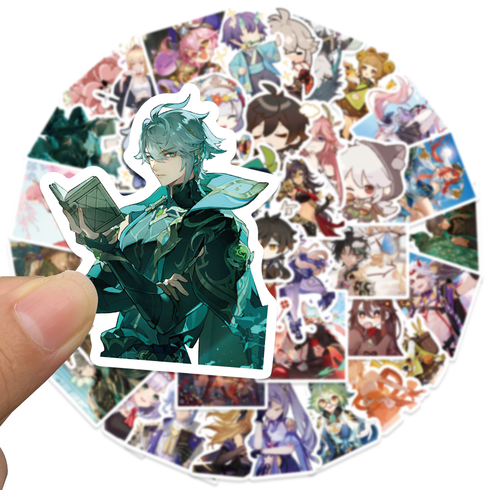 Bộ 50 Miếng Dán Anime Dễ Thương Dùng Trang Trí Laptop Hành Lý Ván Trượt