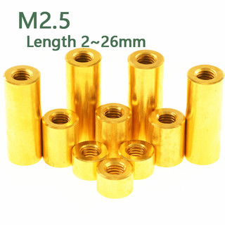 Đai ốc tròn bằng đồng m2.5 dài 2~26mm