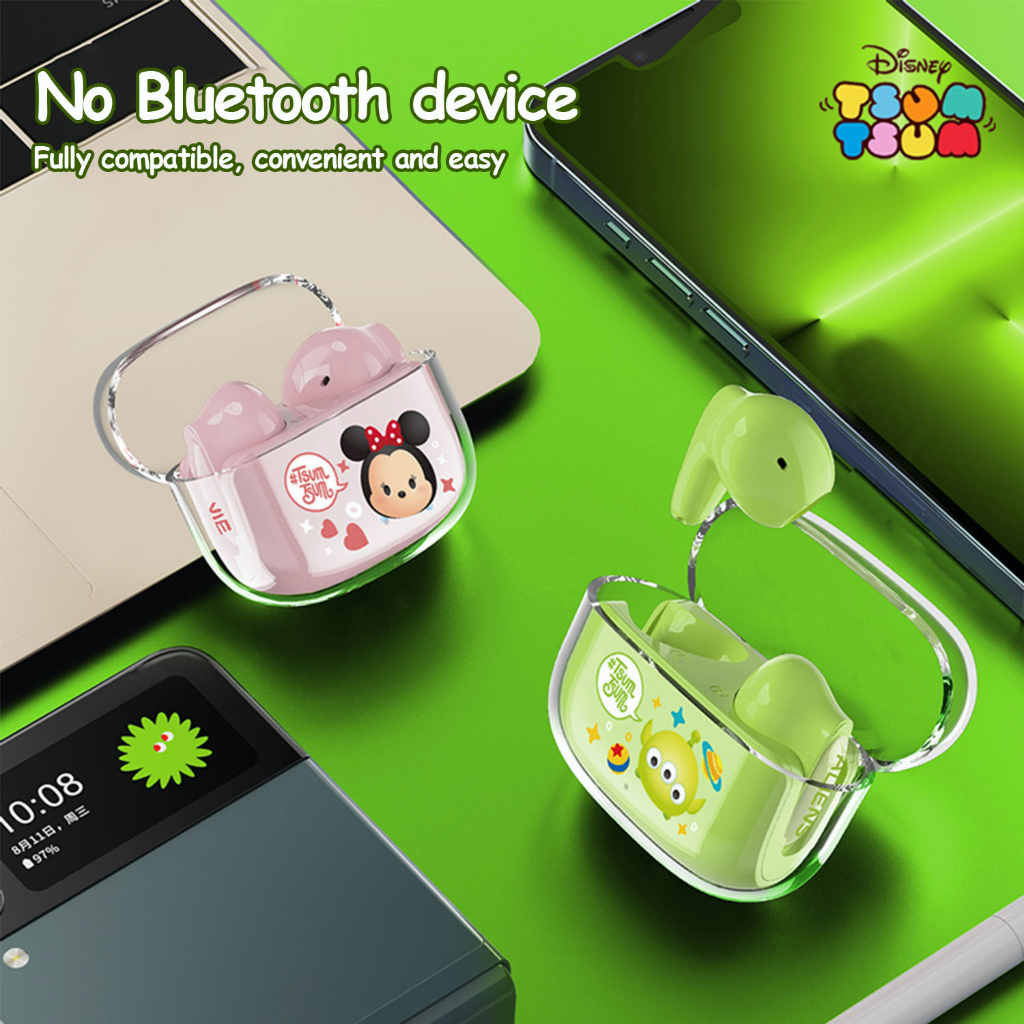 Tai Nghe Nhét Tai Bluetooth 5.3 DB4 Không Dây Chống Nước Giảm Tiếng Ồn Họa Tiết Hoạt Hình Disney