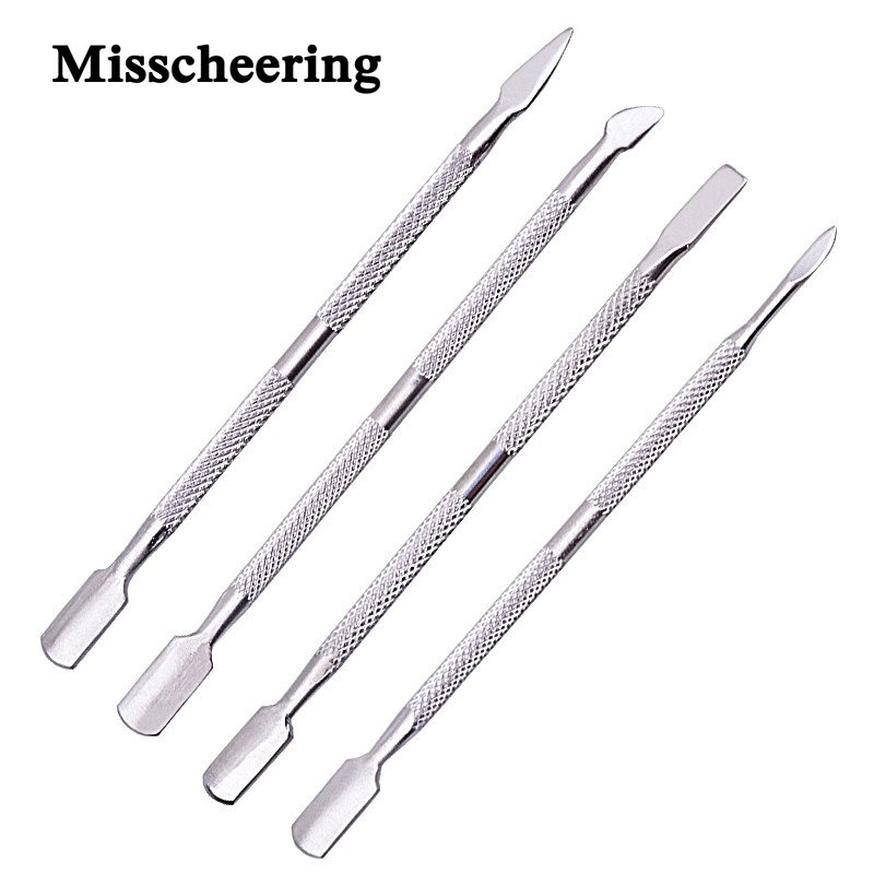 Dụng cụ đẩy da móng Misscheering thiết kế 2 đầu bằng thép không gỉ