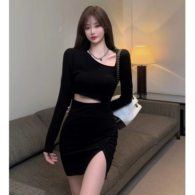 Đầm COZOKC tay dài dáng ôm thời trang quyến rũ cho nữ