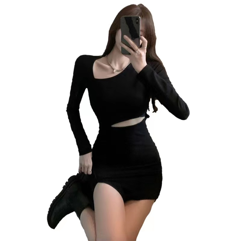 Đầm COZOKC tay dài dáng ôm thời trang quyến rũ cho nữ