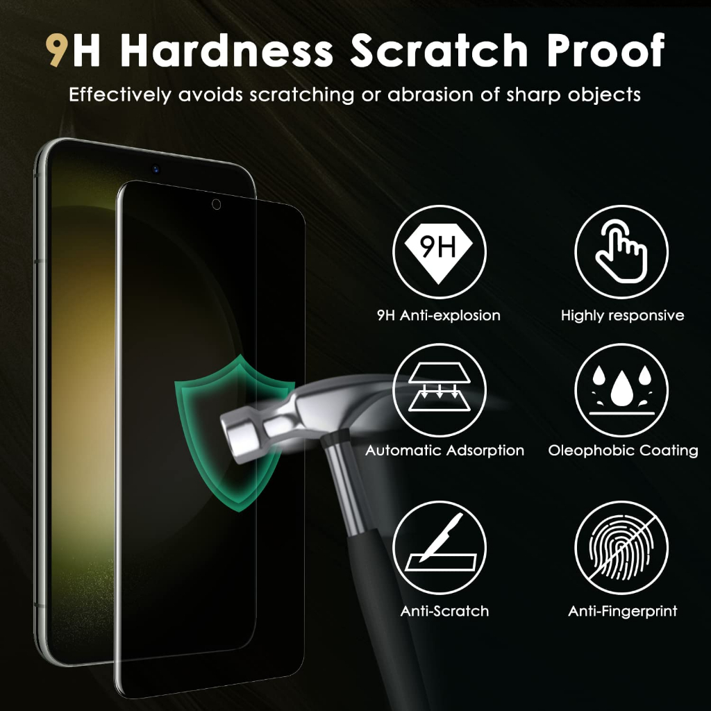 Set 2 Kính Cường Lực 9H Bảo Vệ Màn Hình Chống Nhìn Trộm Cho Samsung Galaxy S23 Ultra