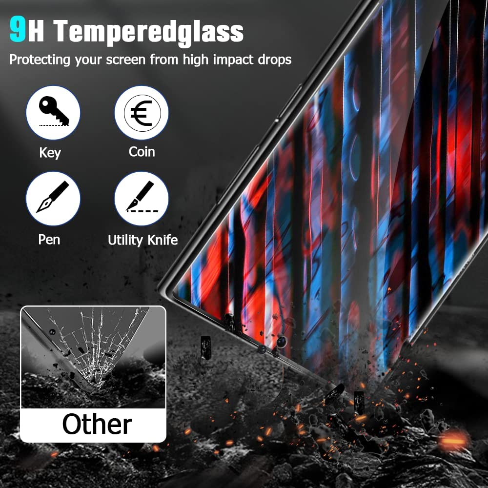 Set 2 Kính Cường Lực 9H Bảo Vệ Màn Hình Chống Nhìn Trộm Cho Samsung Galaxy S23 Ultra