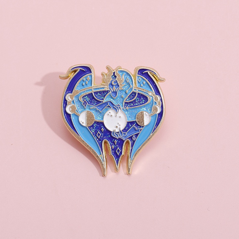 Huy hiệu cài áo MISS ZOE thiết kế rồng mặt trăng hoạt hình đáng yêu xinh xắn