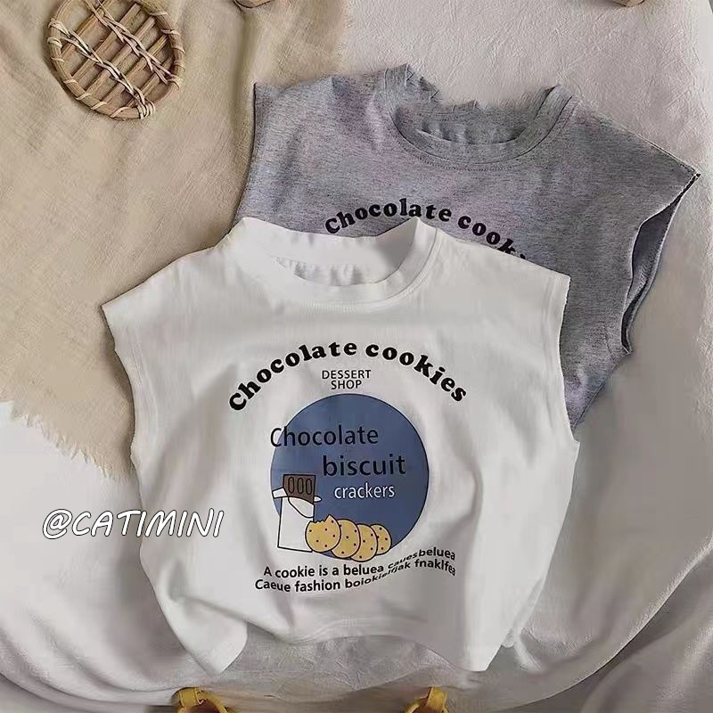 CATIMINI Áo Thun Sát Nách Thoáng Khí Phong Cách Hàn Quốc Cho Bé