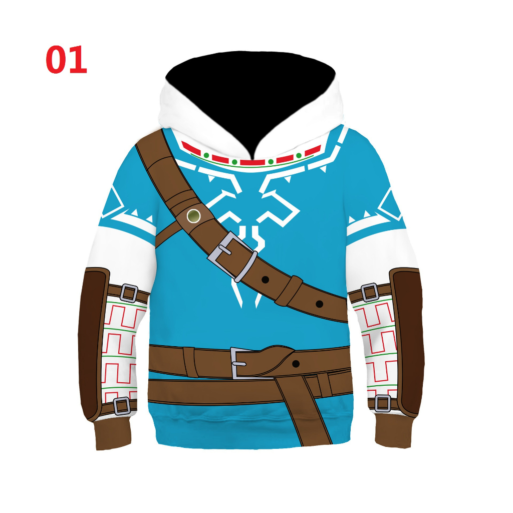 Áo Hoodie In Hình The Legend of Zelda 3D Cho Bé Trai