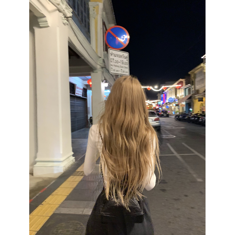 ZHELIHANGFEI Áo Thun Dài Tay Lưng Cao Ôm Dáng Gợi Cảm Dành Cho Nữ