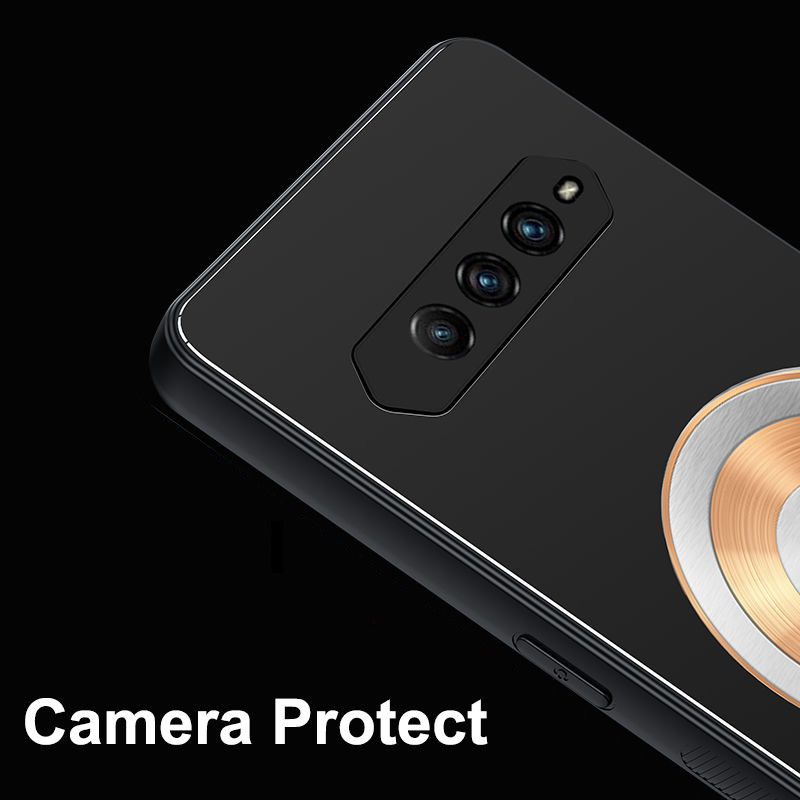 Ốp Điện Thoại Hợp Kim Nhôm Thoáng Khí + Bộ Tản Nhiệt Màu Đen Cá Mập Cho Black Shark 4 Pro 5 RS 5RS 4s Pro