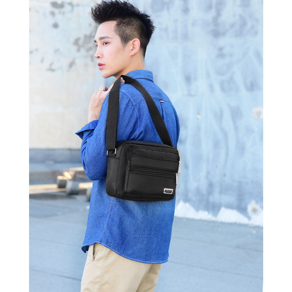Túi đeo vai MOWEIKAIDI thiết kế giản dị thời trang dành cho nam