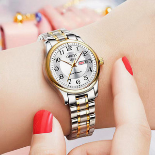 Đồng Hồ Nam Nữ Dây Da đeo tay thời trang mặt vuông Đồng hồ nữ mặt tròn dây ba màu 23mm đáng yêu