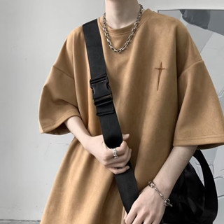 Áo thun nam tay ngắn dáng rộng đơn giản thời trang Hàn Quốc áo phông nam nữ