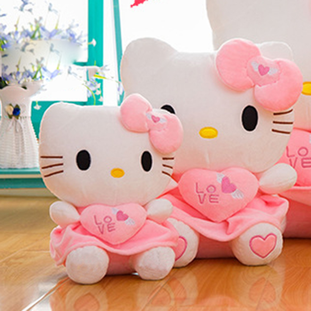 Gấu bông Mèo Hello Kitty  Thú Nhồi Bông Hình Mèo Hello Kitty  Đáng Yêu 25cm WHYME
