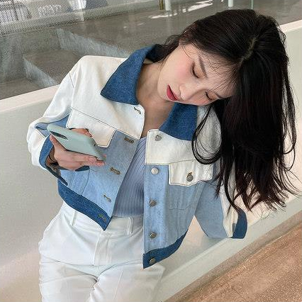 Áo Khoác Jean Lửng Phong Cách Hàn Quốc Trẻ Trung Dành Cho Nữ