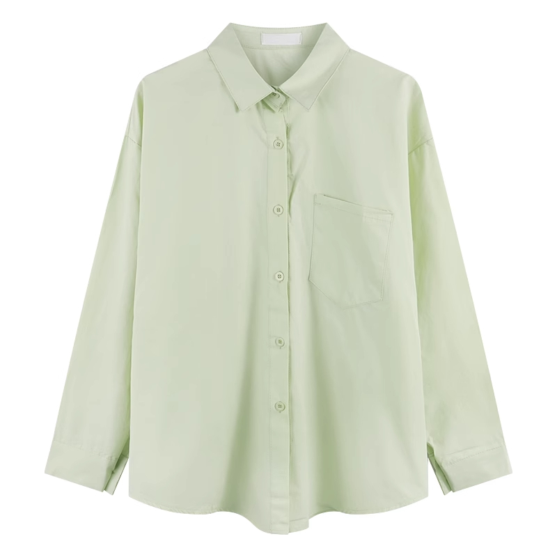 Áo Sơ Mi Nữ Dài Tay Dáng Rộng Phong Cách Hàn Quốc Baju Baju Wanita Lengan Panjang Hàng Mới Có Sẵn