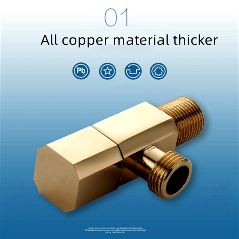 Van Điều Khiển Nước Nóng Lạnh G1 / 2 Bằng Đồng Thau Mạ Vàng