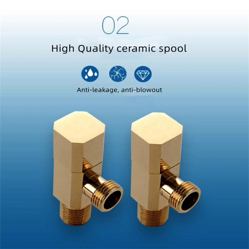 Van Điều Khiển Nước Nóng Lạnh G1 / 2 Bằng Đồng Thau Mạ Vàng