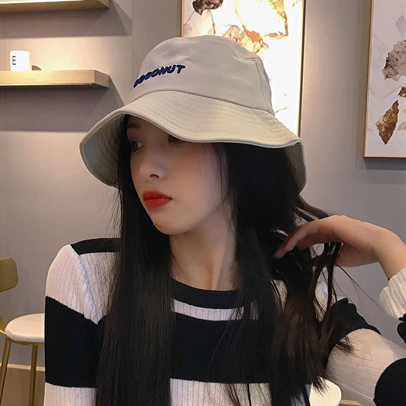 Nón Tai Bèo Thêu Chữ Phong Cách Nhật Bản Đơn Giản Thời Trang Cho Nữ