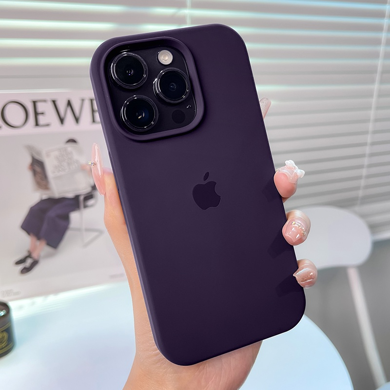 Ốp Điện Thoại Silicon lỏng cho iPhone 11 12 Pro MAX Vỏ điện thoại mềm 13 14 Pro MAX All-Pack Bảo vệ cạnh 14 PLUS Bảo vệ máy ảnh dễ thương