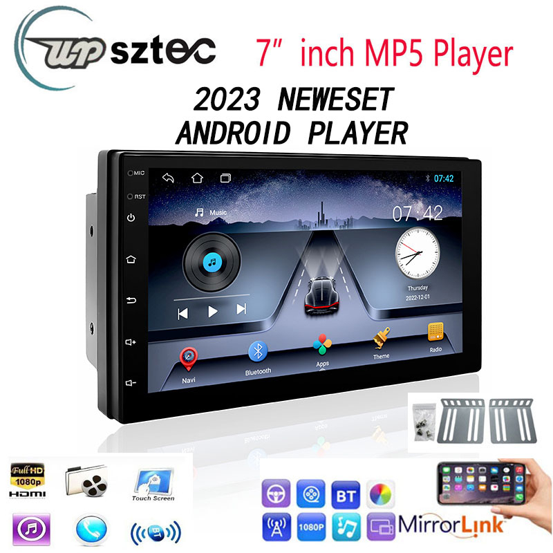 Máy Nghe Nhạc MP5 7 "inch Mirrorlink 2 Din TS9 MP5 FM Bluetooth Cổng USB Có Camera Lùi Xe Hơi