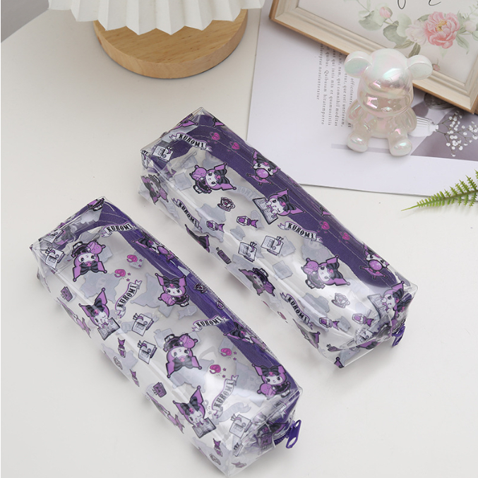 Hộp đựng bút hình kuromi trong suốt dễ thương túi đựng bút di động kuromi túi đựng đồ dùng học tập cầm tay túi đựng mỹ phẩm túi đựng đồ dùng học tập cho sinh viên quà tặng dụng cụ học tập