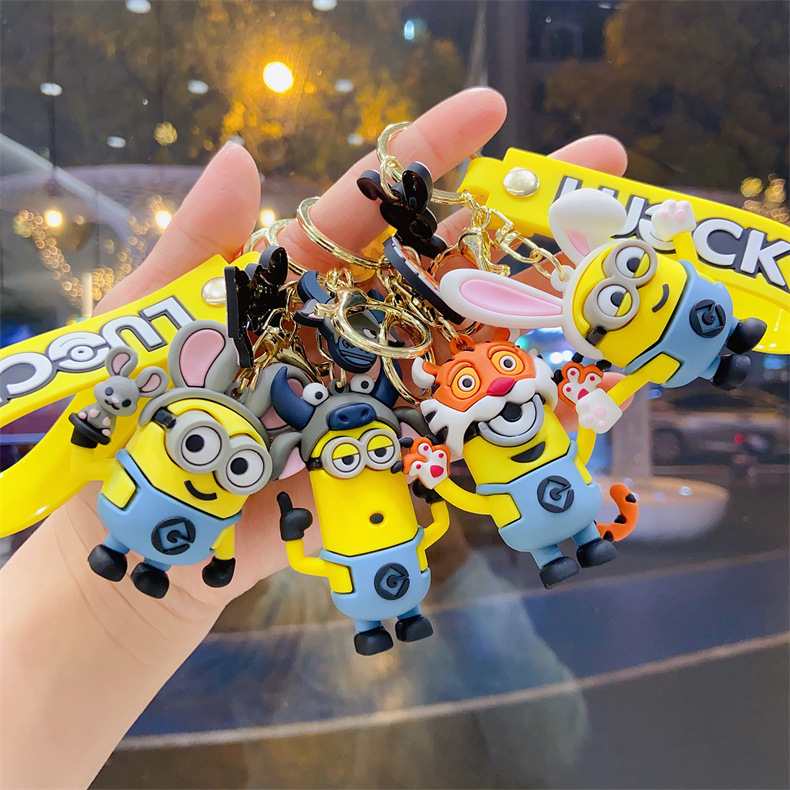 Coffeejoy Phụ Kiện Móc Khóa Treo Xe Hơi / Túi Xách Hình Hoàng Đạo Màu Vàng Sáng Tạo