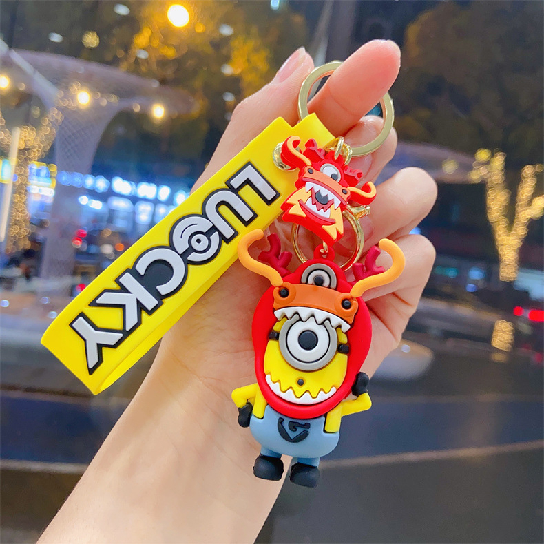 Coffeejoy Phụ Kiện Móc Khóa Treo Xe Hơi / Túi Xách Hình Hoàng Đạo Màu Vàng Sáng Tạo