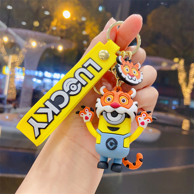 Coffeejoy Phụ Kiện Móc Khóa Treo Xe Hơi / Túi Xách Hình Hoàng Đạo Màu Vàng Sáng Tạo