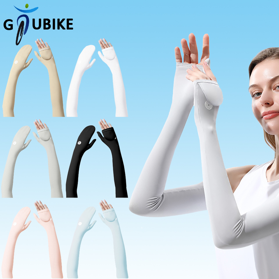 GTUBIKE Cặp bao tay vải thun lạnh chống nắng/ tia uv thoáng khí cho hoạt động thể thao ngoài trời