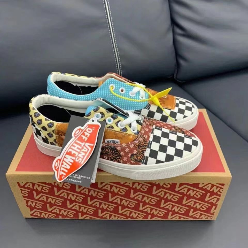 Vans shoes Giày Thể Thao Họa Tiết Nhiều Màu Sắc Cho Nam Nữ