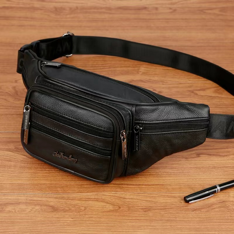 Túi Đeo Chéo Ngực Chất Liệu Da Bò Thời Trang Cá Tính Cho Nam