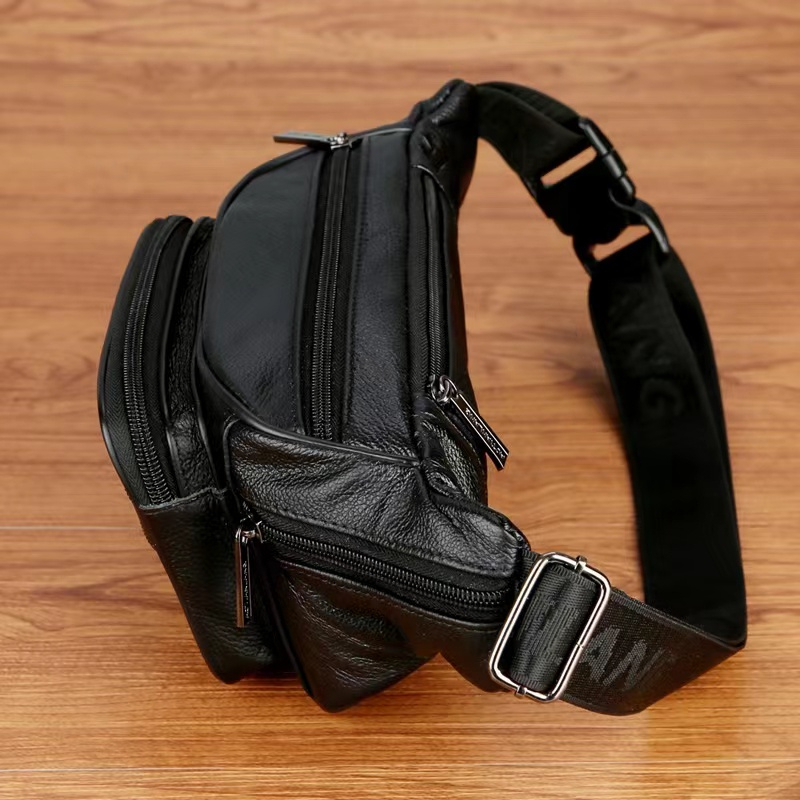 Túi Đeo Chéo Ngực Chất Liệu Da Bò Thời Trang Cá Tính Cho Nam