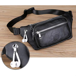 Túi Đeo Chéo Ngực Bằng Da Thật 100% Thật Siêu Mỏng Chống Nước Chống Mòn Thời Trang Cho Nam