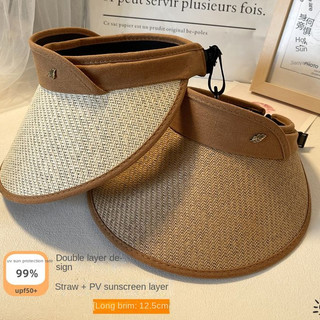 Mũ cói rộng vành hở chóp chống tia uv thời trang mùa hè phong cách hàn quốc cho nữ