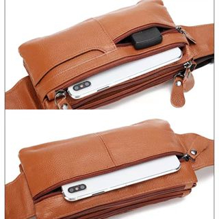 Túi Đeo Hông Bằng Da Bò Thật Đa Năng Tiện Dụng Cho Nam