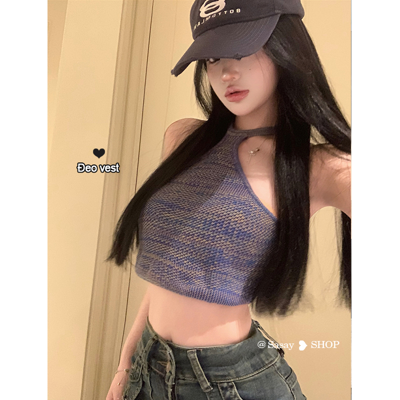 QADCOL Áo Lửng Không Tay Phong Cách Hàn Quốc Thời Trang Mùa Hè Mới Cho Nữ