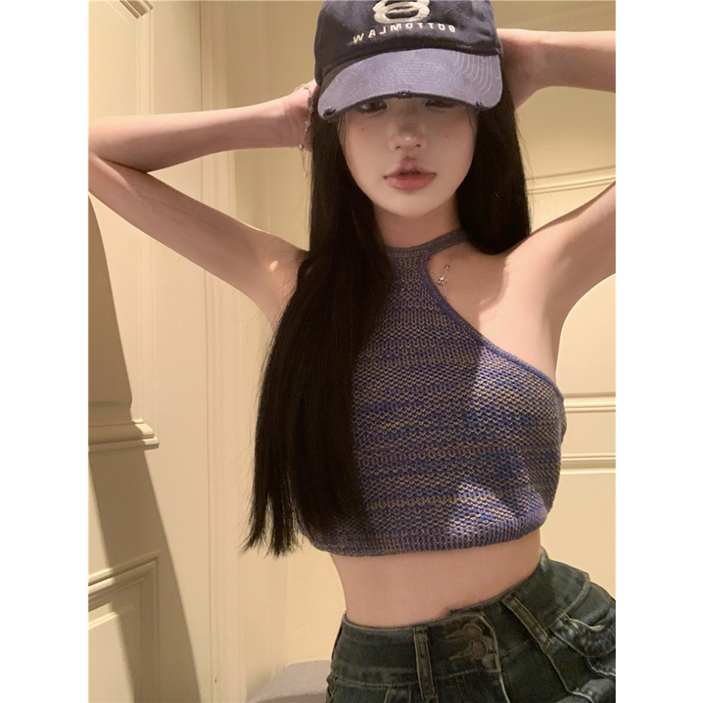 QADCOL Áo Lửng Không Tay Phong Cách Hàn Quốc Thời Trang Mùa Hè Mới Cho Nữ