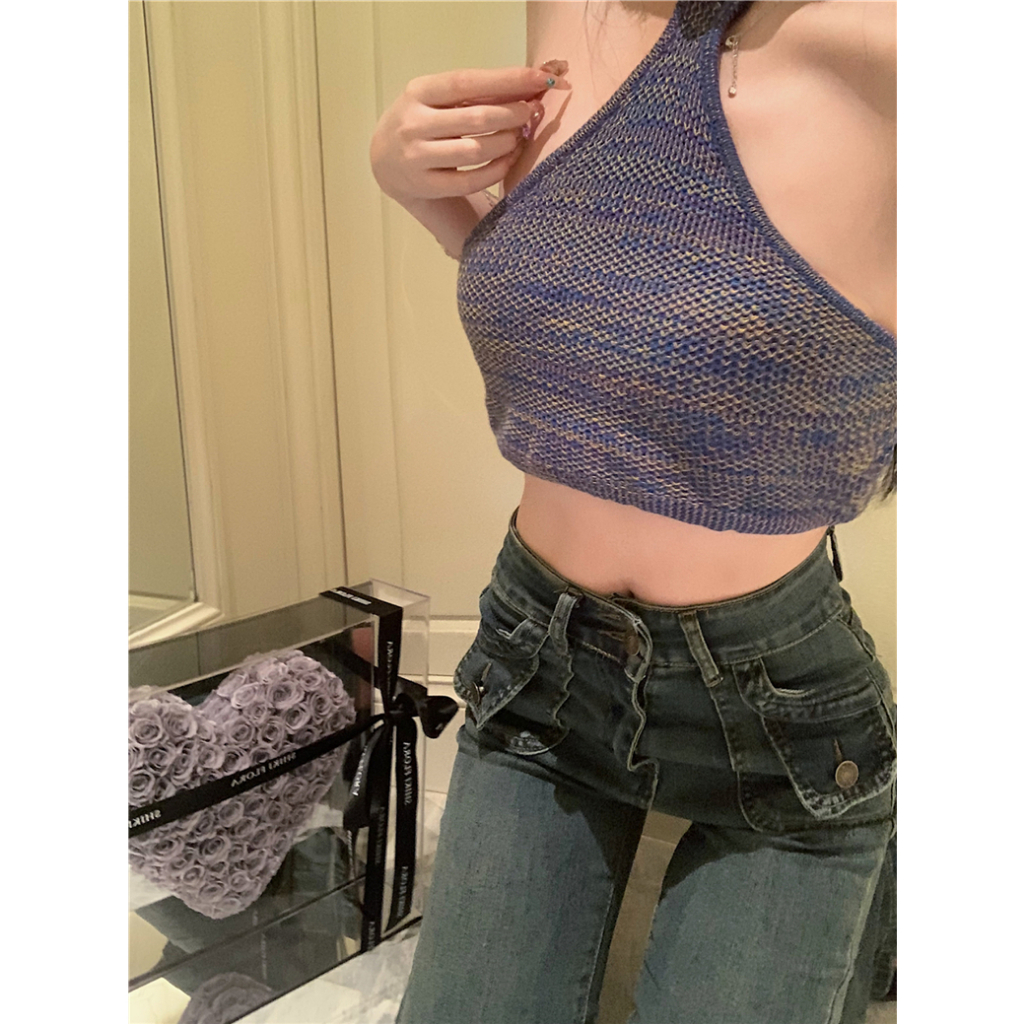 QADCOL Áo Lửng Không Tay Phong Cách Hàn Quốc Thời Trang Mùa Hè Mới Cho Nữ