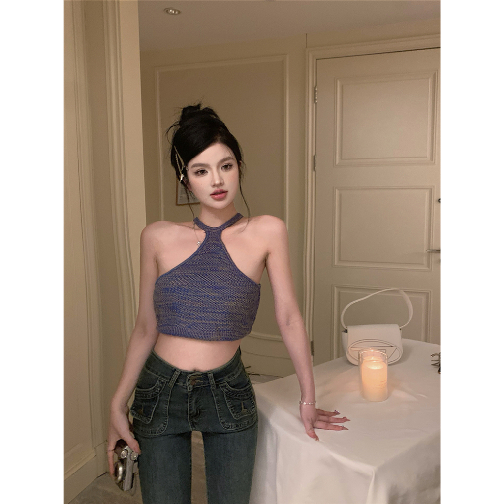 QADCOL Áo Lửng Không Tay Phong Cách Hàn Quốc Thời Trang Mùa Hè Mới Cho Nữ