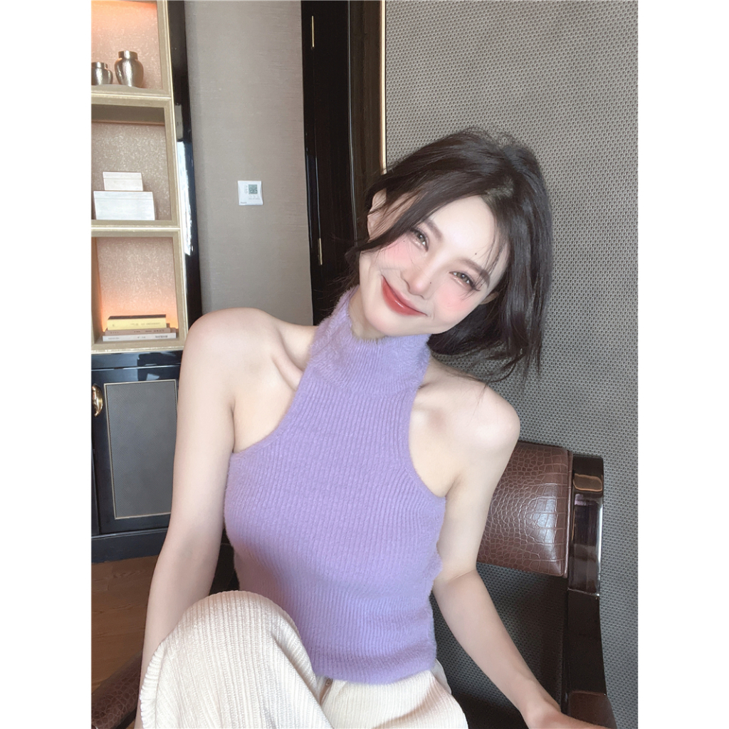 ZHELIHANGFEI Áo Dệt Kim Trễ Vai Dáng Hẹp Thời Trang Cho Nữ