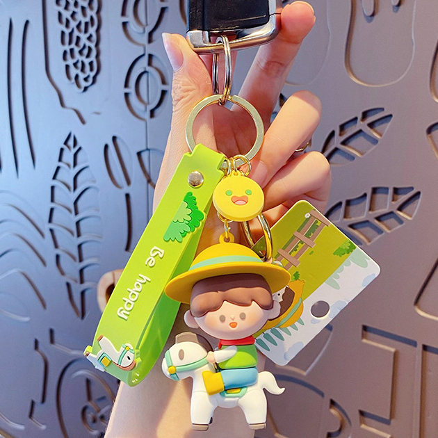Móc Chìa Khóa Mặt Hình Quả Bóng Hoạt Hình Coffeejoy Không Lo Lắng Thời Trang Tinh Tế Cho Nam Và Nữ