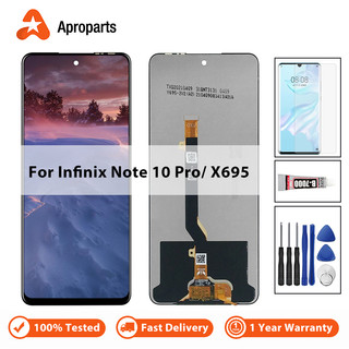 Cho infinix note 10 pro x695 nfc x695c màn hình hiển thị lcd bộ số hóa cảm ứng thay thế