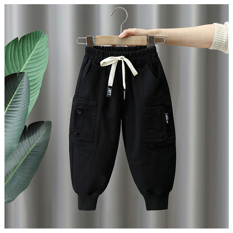 Quần Dài Vải cotton Nguyên Chất Thoáng Khí Thoải Mái Cho Bé Trai Từ 3-10 Tuổi