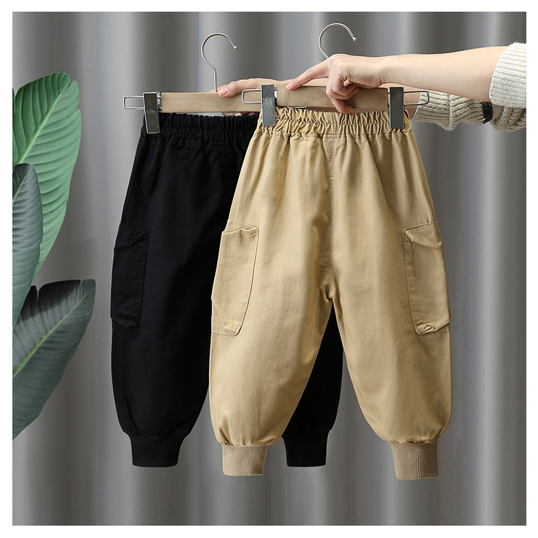 Quần Dài Vải cotton Nguyên Chất Thoáng Khí Thoải Mái Cho Bé Trai Từ 3-10 Tuổi