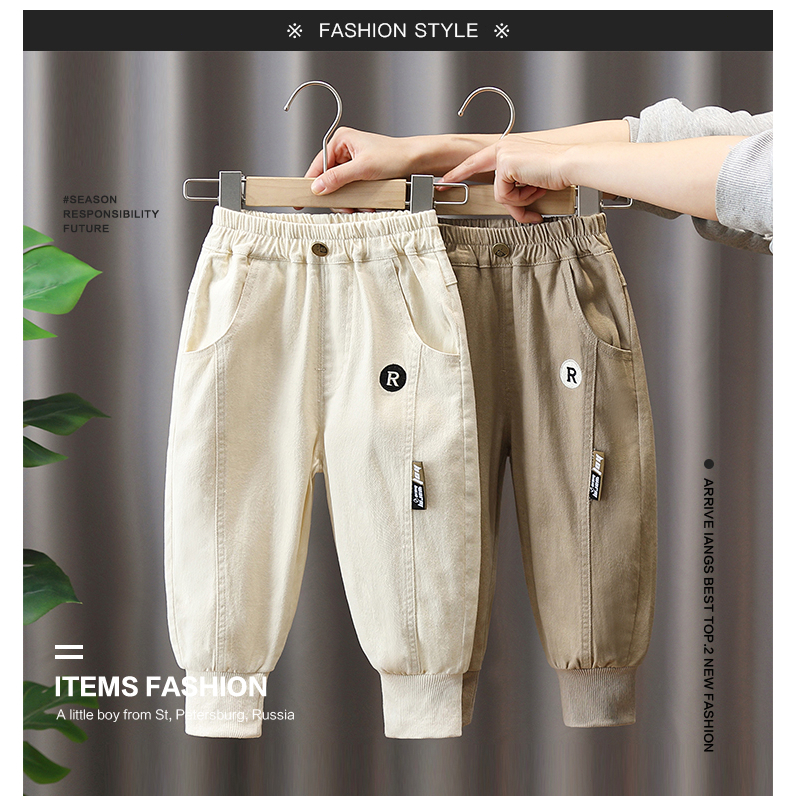 Quần Dài Phong Cách Phương Tây Thời Trang Xuân Thu 2023 Dành Cho Bé Trai
