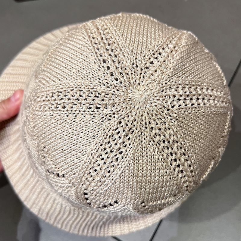 Nón Tai Bèo Đính Đá Thiết Kế Đục Lỗ Thoáng Khí Thời Trang Xuân Hè Phong Cách Hàn Quốc Cho Nữ