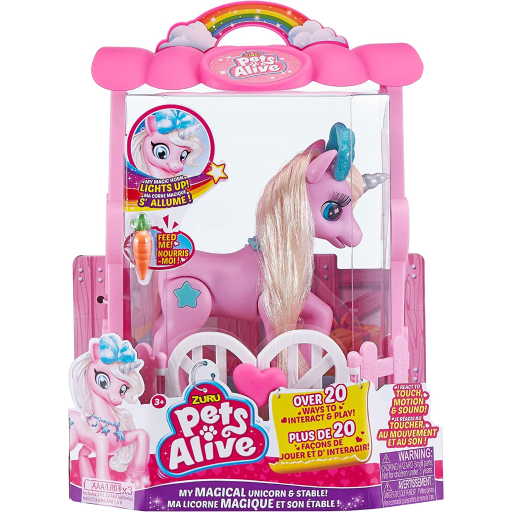 Pets Alive My Magical Unicorn (Pink) in Stable Electronic Pet by ZURU Thú Cưng Alive My Magic Unicorn (Màu Hồng) Ổn Định Thú Cưng Điện Tử Ổn Định Của